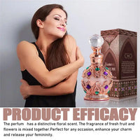 Exotic Arabian Perfume For Women, Enchanting Floral Bouquet With Rose, Jasmine&Vanilla Long-Lasting Pheromone-Infused Fragrance