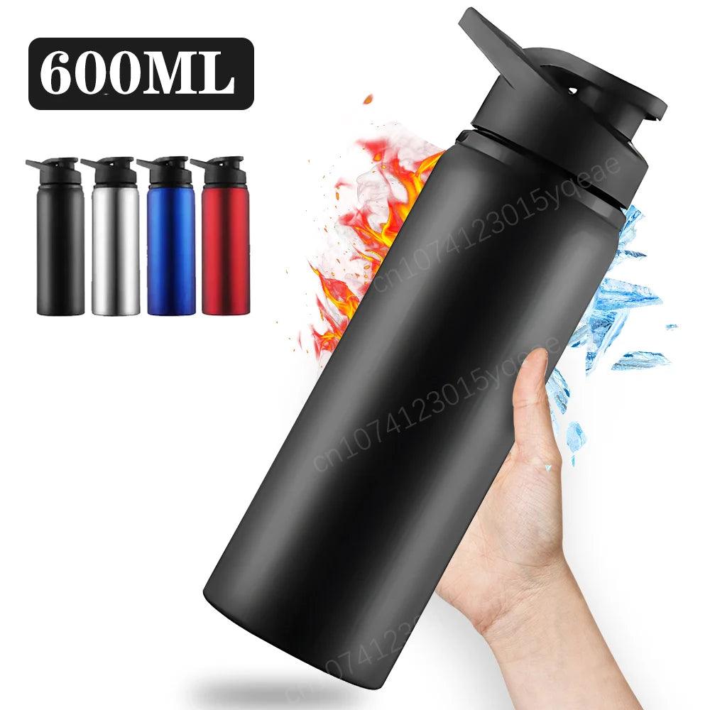 Portable Water Bottle Bicycle Riding Drinking Water Bottle Outdoor Sport Travel Mug Metal Stainless Steel Bottle MANDOTOS