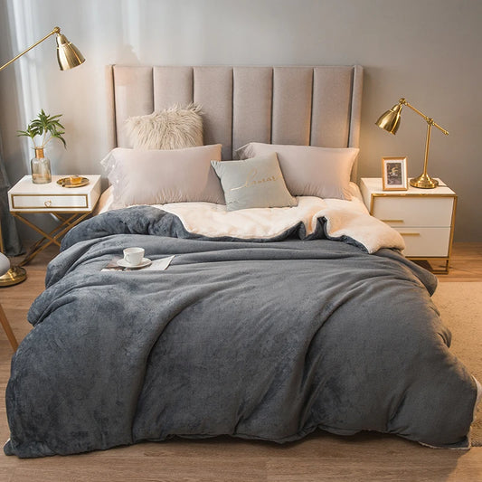Cozy Luxe Wool Throw Blanket - Dual-Sided Warmth for Winter - MANDOTOS