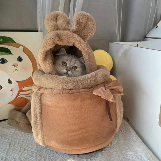 Outdoor Travel Chihuahua Puppy Dog Carrier Bacpack Winter Warm Pet Carrying Bags for Small Dogs Yorkshire Cat Nest mascotas Home - MANDOTOS