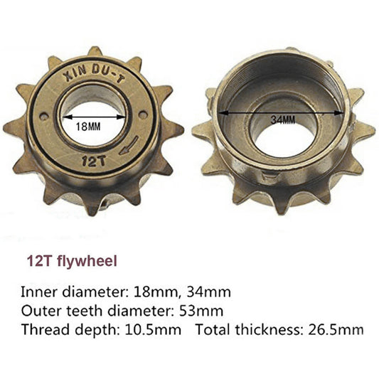 Electric Bicycle 34MM 12T/14T/16T Cycling Single Speed Freewheel Sprocket Bicycle Bike Freewheel Sprocket Bicycle Freewheel