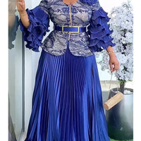 African Clothes for Women 2 PCS Sets Tops And Skirts Suits Dashiki Ankara 2025 Outfits Gown Plus Size Wedding Party Dresses