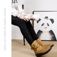 Boots Women Non Slip Waterproof Winter Snow Boots Platform Shoes for Women Warm Ankle Boots Cotton Padded Shoes Botas De Mujer
