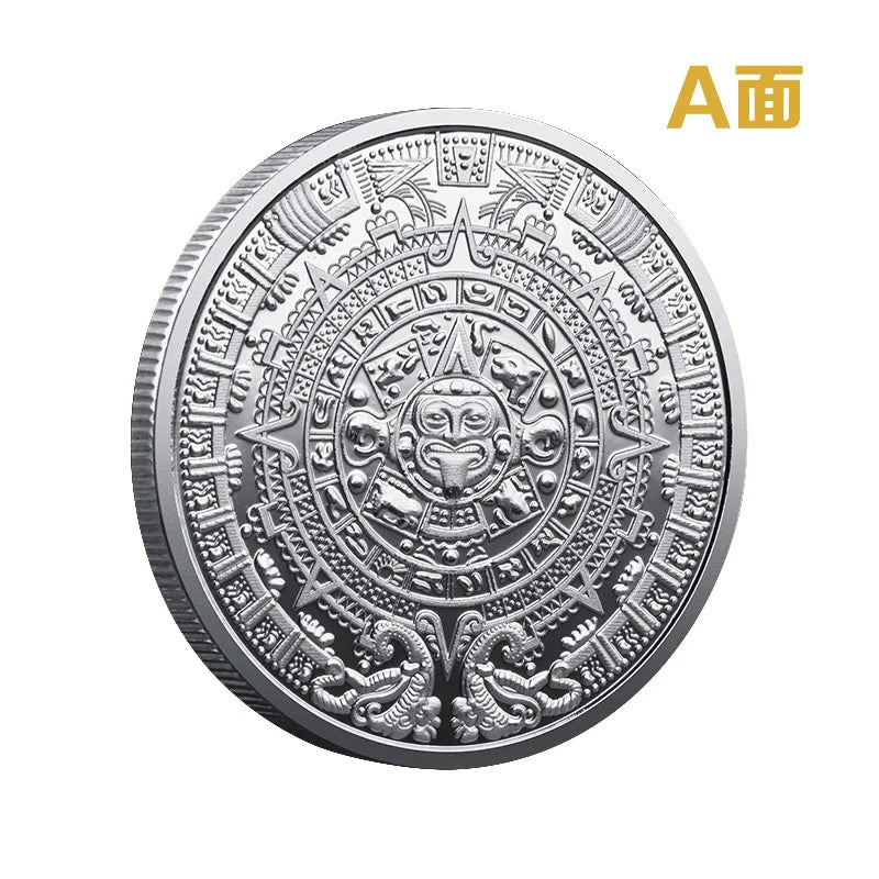 Maya Coins, Mexican Maya Souvenir Coins, Maya Calendar, Aztec Coins Commemorative