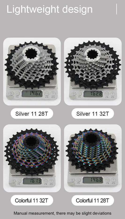 RIRO Road Bike Ultra-light Freewheel 11/12S-28-34T Bicycle CNC Vacuum Plating HG Cassette Hollow Flywheel 11/12V Speed  Sprocket