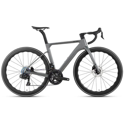 TWITTER 700X25C Carbon Road Bicycle Wireless Men's Hydraulic Disc Racing Bike With WheelTop EDS TX 24S Shifter 50mm Carbon Wheel