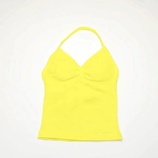 NCLAGEN Impact Longline Strappy Top Sports Yoga Vest Women's Fitness Tank Top Gym Beautiful Open Back Bra Running Workout Halter NCLAGEN Official Store
