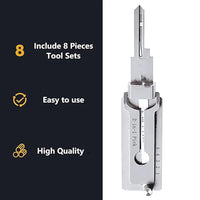 1-4pcs SS001 Key Decoder Tool Pickup Hand Tool Stainless Steel Precision Tool O-ring Pickup Kit Maintenance Repair Kit ﻿