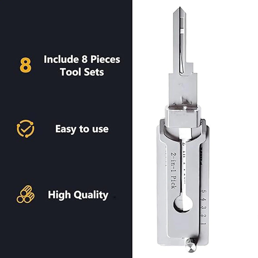 1-4pcs SS001 Key Decoder Tool Pickup Hand Tool Stainless Steel Precision Tool O-ring Pickup Kit Maintenance Repair Kit ﻿