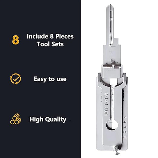 1-4pcs SS001 Key Decoder Tool Pickup Hand Tool Stainless Steel Precision Tool O-ring Pickup Kit Maintenance Repair Kit ﻿