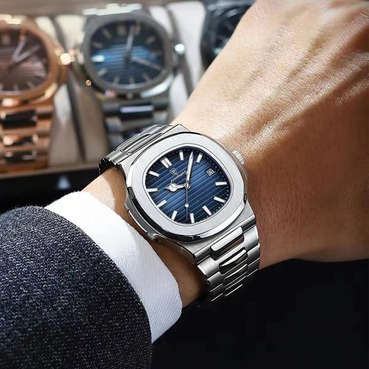POEDAGAR Top Luxury Brand Man Watch Sports Waterproof Luminous Date Men Wristwatch Square Dial Quartz Men's Watches High Quality - MANDOTOS