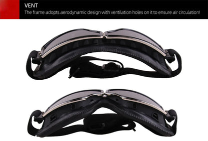 Motorcycle Glasses Windproof Motorcycle Helmet Glasses Sunglasses Retro Universal Folding Leather Retro Motorcycle Accessories