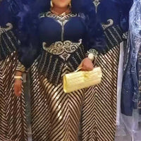 African Dresses for Women 2025 New Fashion Plus Size Sequin Evening Party Long Dress Dashiki Ankara Outfits Robe African Clothes