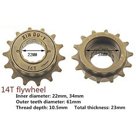 Electric Bicycle 34MM 12T/14T/16T Cycling Single Speed Freewheel Sprocket Bicycle Bike Freewheel Sprocket Bicycle Freewheel