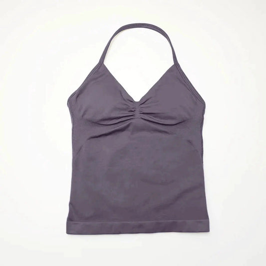 NCLAGEN Impact Longline Strappy Top Sports Yoga Vest Women's Fitness Tank Top Gym Beautiful Open Back Bra Running Workout Halter NCLAGEN Official Store