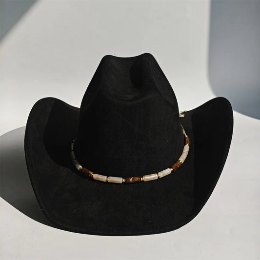 New Big Brim Cowgirl Cowboy Vegan Suede Hat Felt Fedora Hat for Women Men Classic and Fashionable All-match Hat sombrero vaquero