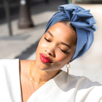 Fashion African-style headgear, women's headdresses, Muslim-style soft Hijab, monochromatic colored mirror hats in Muslim style
