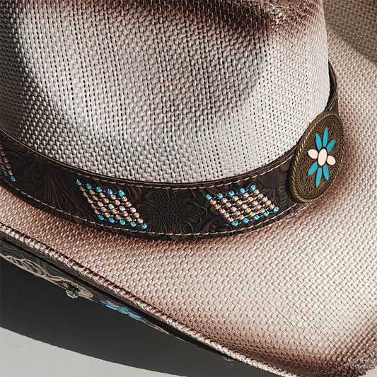 2026 Embroidery Horse Accessories Straw Cowboy Hat for Women Men – Western Sun Hat for Country Concert Rodeo and Cowgirl Hat