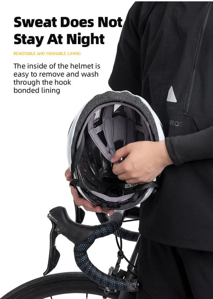 ROCKBROS Bicycle Light Helmet MTB Road USB Warning Rear Light Cycling Helmet EPS PC Intergrally-molded Safety Bike Helmet - MANDOTOS