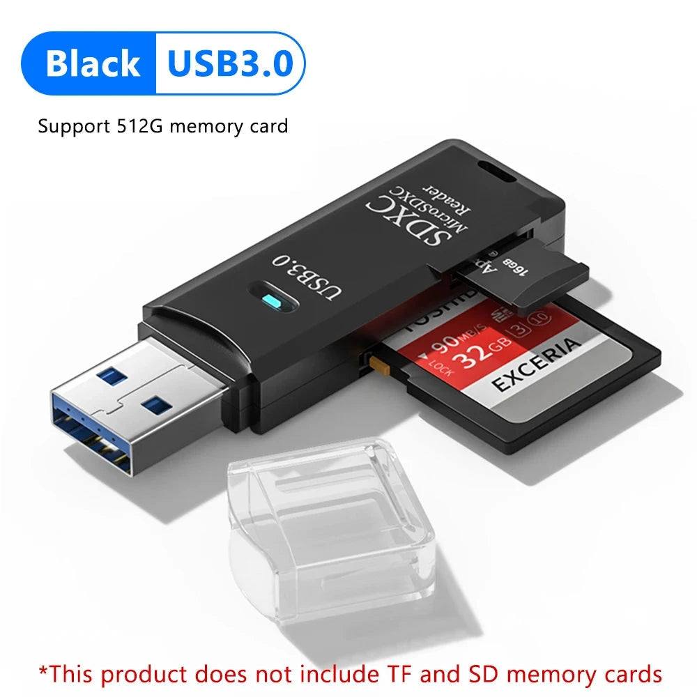 2 in 1 USB 3.0 Card Reader Micro TF sd card Reader usb adapter High Speed Cardreader TF Memory card For PC Laptop Accessories MANDOTOS
