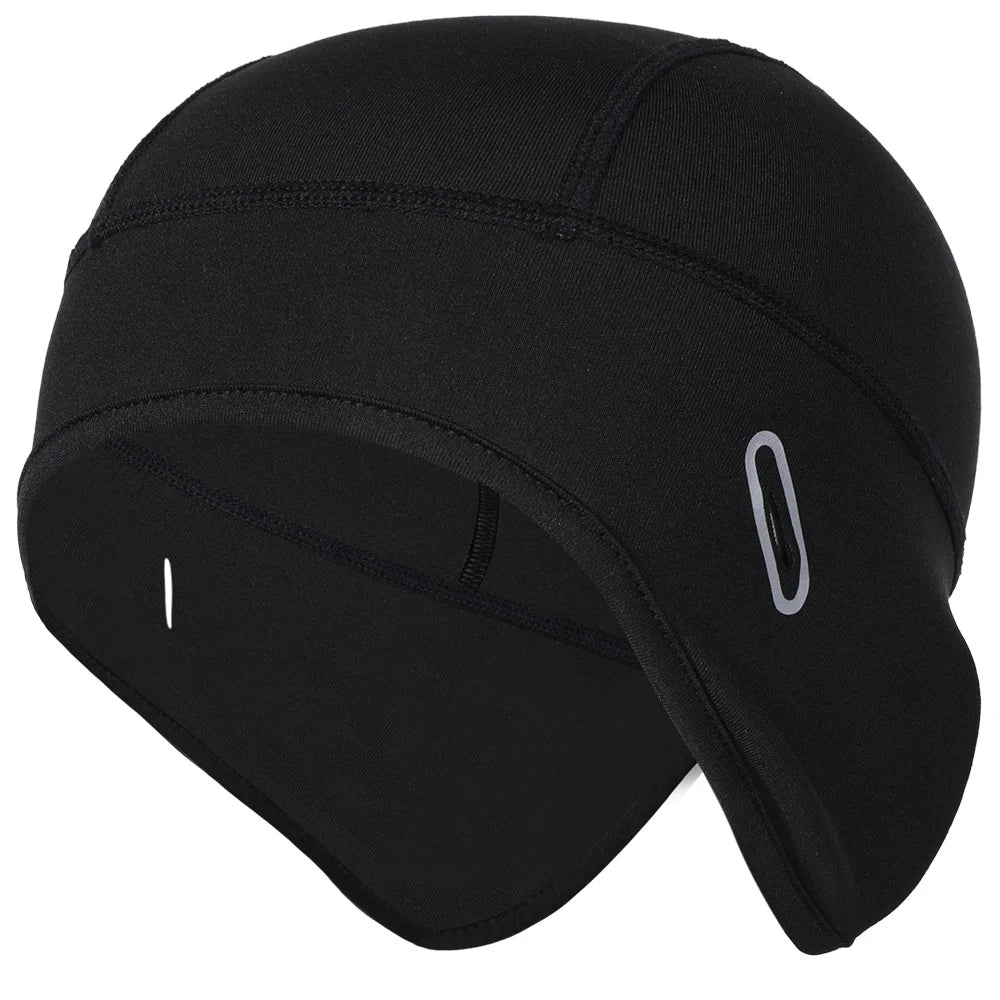 Winter Thermal Hats Fleece Beanies Ear Warmer Outdoor Sports Ski Snowboard Running Cycling Bike Soft Stretchy Cap Headwear Men