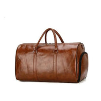 Travel Bag For Men Pu Leather Shoulder Bag Big Capacity Tote Bags For Women Fashion New Duffle Crossbody Bag Sports Pack luggage MANDOTOS