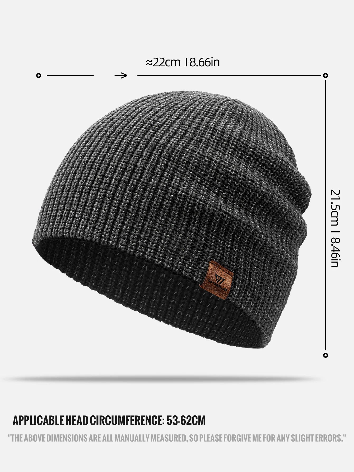 WRELS Winter Knitted Beanie Hats Warm Night Running Reflective Hat Unisex Windproof Ear Protection Cycling Hiking Ski Cap