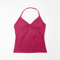 NCLAGEN Impact Longline Strappy Top Sports Yoga Vest Women's Fitness Tank Top Gym Beautiful Open Back Bra Running Workout Halter NCLAGEN Official Store