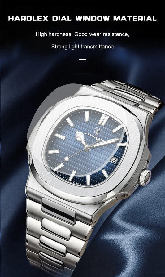 POEDAGAR Top Luxury Brand Man Watch Sports Waterproof Luminous Date Men Wristwatch Square Dial Quartz Men's Watches High Quality - MANDOTOS