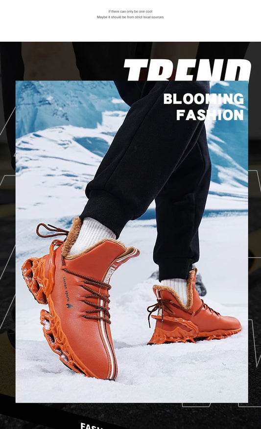 men boots 2024 New Winter Slippers Warm Men Shoes Waterproof Non-Slip Plush Sneakers Male tenis shoes Boots Men Sneakers Winter