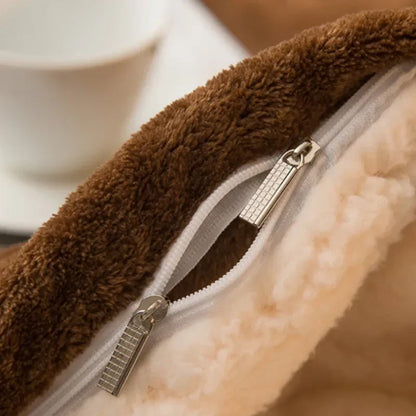 Cozy Luxe Wool Throw Blanket - Dual-Sided Warmth for Winter - MANDOTOS