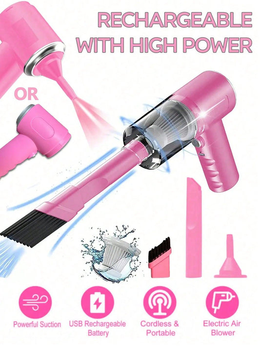 3 In 1 Integrated Suction And Blowing Vacuum Cleaner USB Charging Small Car Household Vacuum Cleaner - MANDOTOS