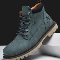 Handmade Men Boots Ankle Winter Leather Shoes Autumn Outdoor Hiking Boots Sneakers Hombres Botas High Top Footwear Anti Slip MANDOTOS