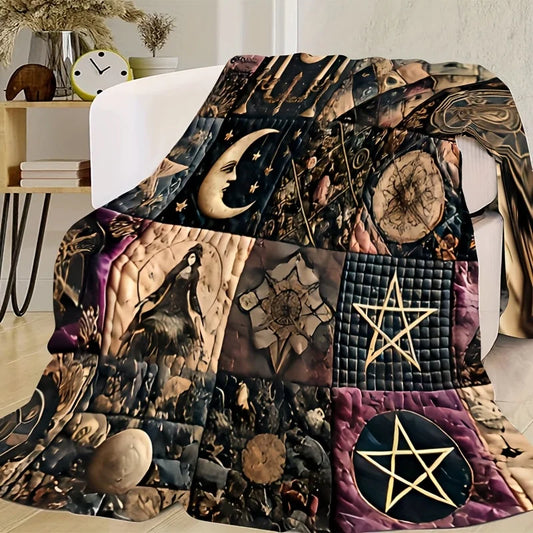 Vintage Patchwork Flannel Blanket: Comfort Meets Style - MANDOTOS