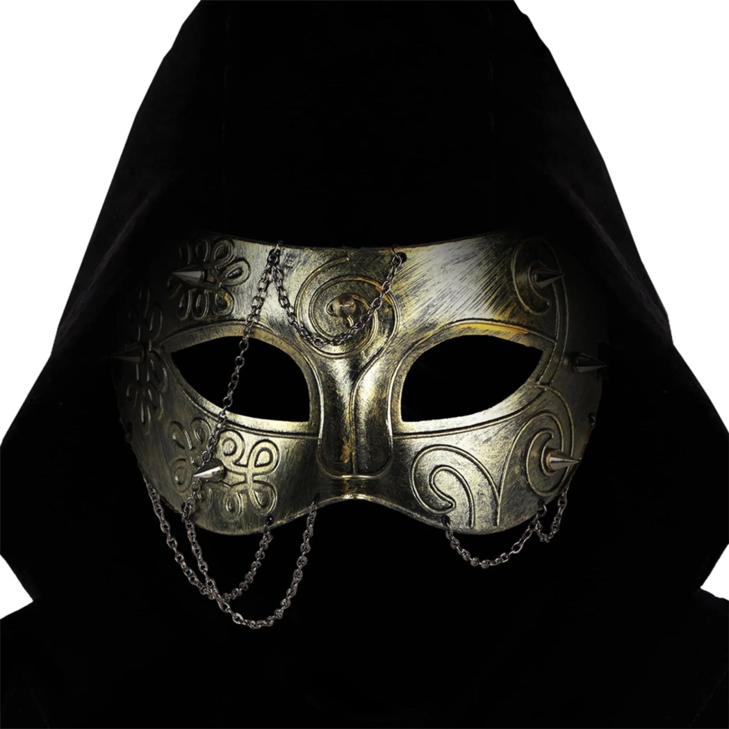 Medieval Knight Face Mask Armor Helmet Half Face Covering for Adults Renaissance Masquerade Costume Accessory