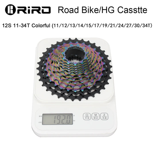 RIRO Road Bike Ultra-light Freewheel 11/12S-28-34T Bicycle CNC Vacuum Plating HG Cassette Hollow Flywheel 11/12V Speed  Sprocket