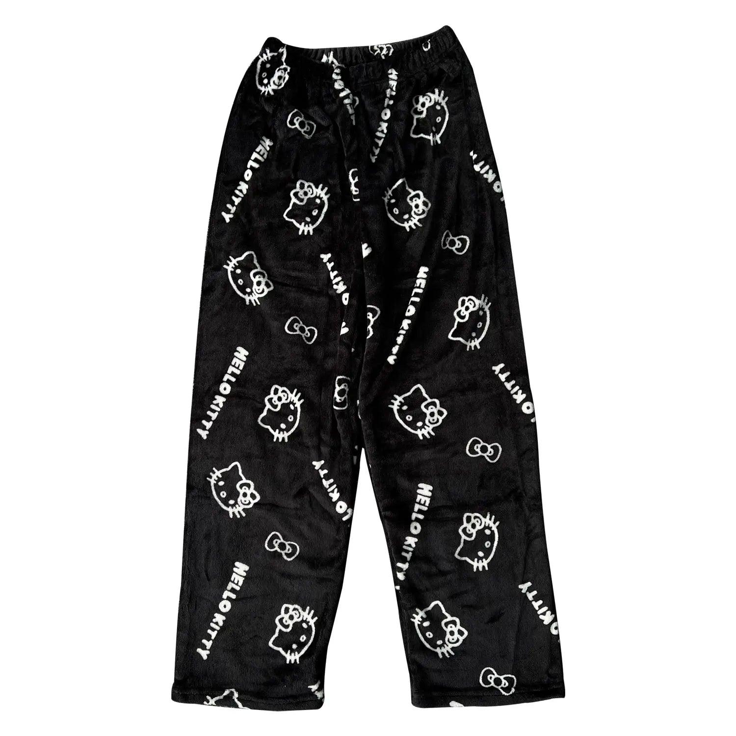 Y2K Hello Kitty Pajama Pants - Sanrio Anime Sleepwear - MANDOTOS