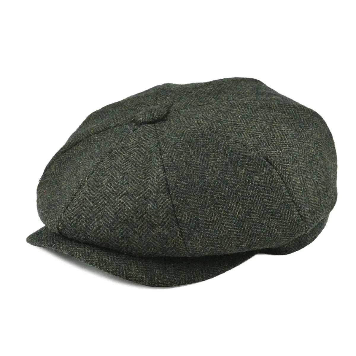 Wool Bleed Herringbone Tweed Newsboy Cap Men 8-Panel Cabbie Flat Caps Gatsby Driver Beret Hat MANDOTOS