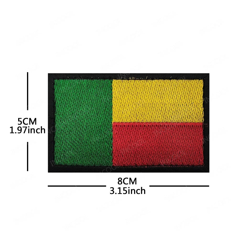 Embroidery Patches African Morocco Nigeria Algeria Seychelles Botswana Gabonese Libya Mauritania Djibouti Namibia Flags Badges