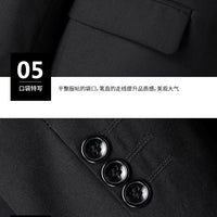 8XL Suit (Blazer+pants) Fashion Business Gentleman Italian Style Slim Solid Color Professional Suit Wedding Groom Best Man Suit