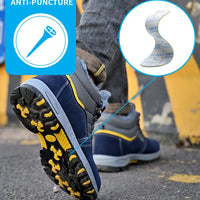 High Quality Winter Boots Men Steel Toe Cap Safety Boots Work Shoes Men Puncture-Proof Work Boots Plush Warm Safety Shoes male