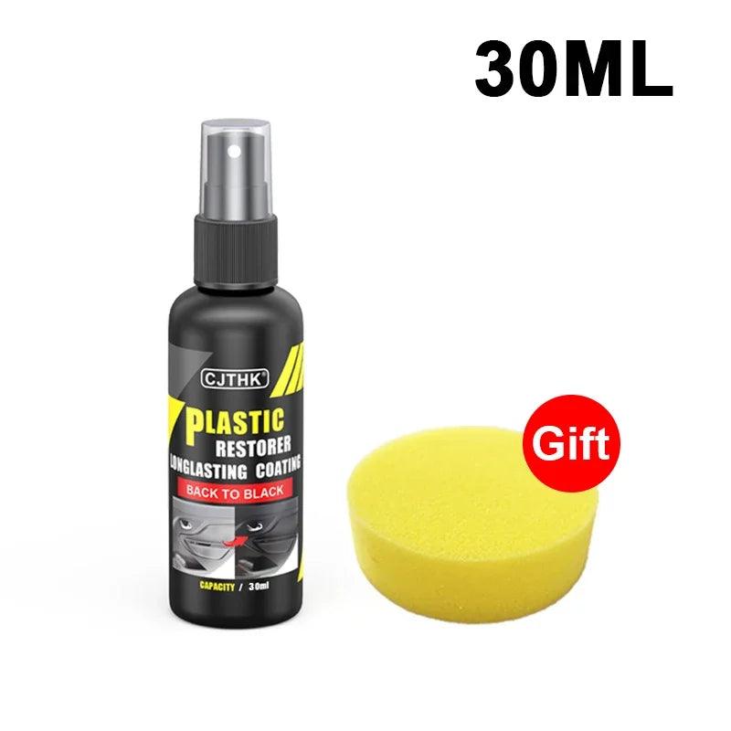 Mandotos Car Plastic Restorer Back to Black Gloss Renovator 50g For Plastic Leather Auto Care - MANDOTOS
