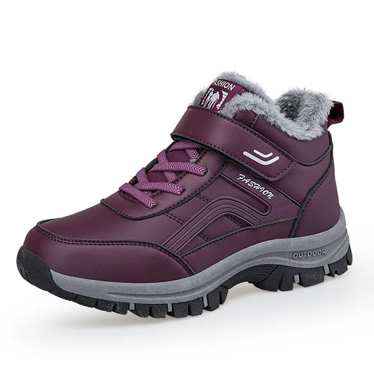 Ultra-Warm Waterproof Leather Winter Boots for Men & Women - MANDOTOS