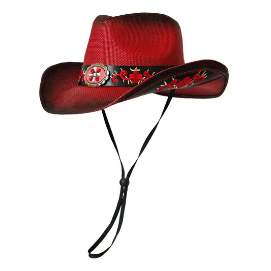 2026 Embroidery Horse Accessories Straw Cowboy Hat for Women Men – Western Sun Hat for Country Concert Rodeo and Cowgirl Hat