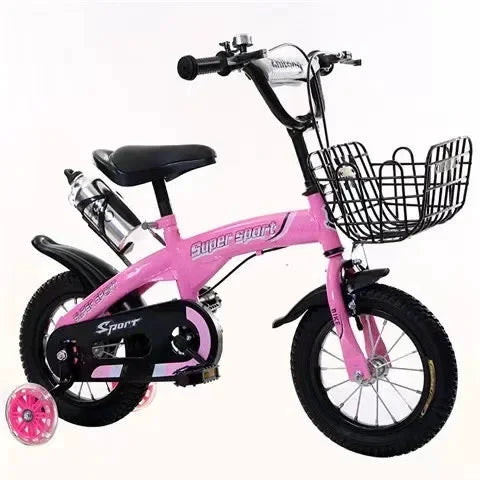Children's Bicycles for Boys Aged 3-10 Years Old Children Girls Children's Bicycles with Flashing Auxiliary Wheels MANDOTOS
