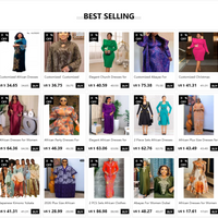 Customized Elegant Dress Women for Wedding Party Summer Autumn African V-neck Long Sleeve Evening Long Maxi Dress Gowns Africa C