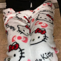 Y2K Hello Kitty Pajamas Pants Sanrio Anime Women's Pajama Pants Cartoon Couple Home Sleepwear Trousers Leisure Home Clothing MANDOTOS
