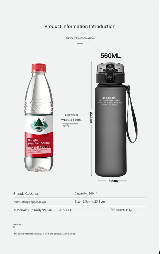 Casino Frosted Sports Water Cup Plastic Handy Cup Men and Women Creativity Portable Student Kettle with Lid Sports Bottle - MANDOTOS