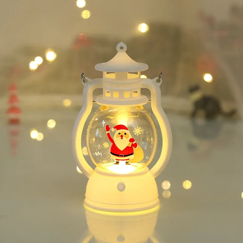 Halloween Hanging Pumpkin Lantern Light LED Ghost Lamp Candle Light Retro Small Oil Lamp Christmas Party Home Decor Horror Props - MANDOTOS