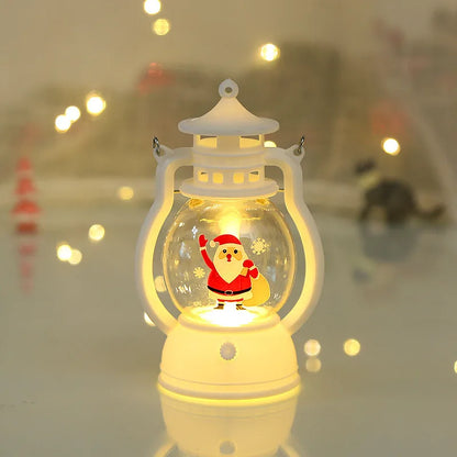 Halloween Hanging Pumpkin Lantern Light LED Ghost Lamp Candle Light Retro Small Oil Lamp Christmas Party Home Decor Horror Props - MANDOTOS